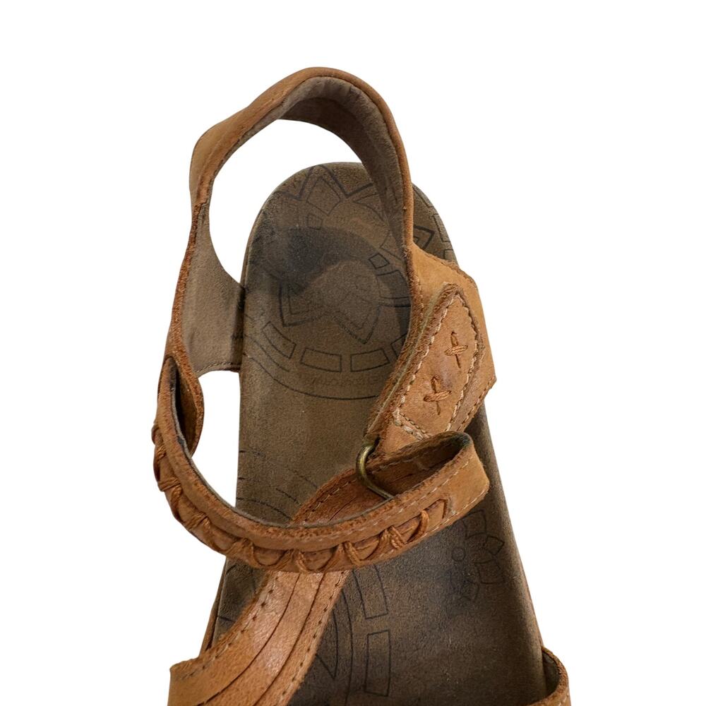 Taos Zenith Sandal Brown Leather Women 6 Comfort Adjustable Z-Strap Arch Support - Picture 5 of 13